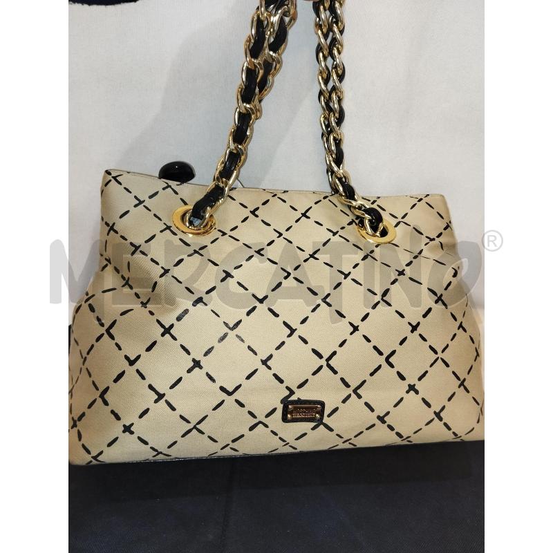 BORSA DONNA MOSCHINO  BEIGE IN TESSUTO  | Mercatino dell'Usato Catania stazione centrale 3