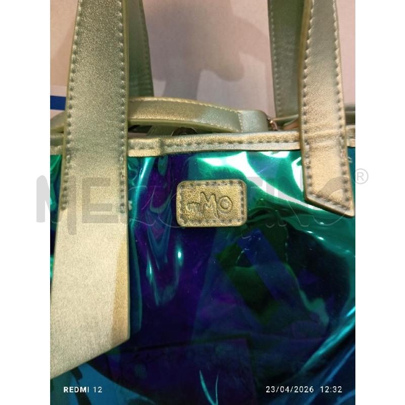 BORSA DONNA MU MO  VERDE TIFFANY TRASPARENTE | Mercatino dell'Usato Catania stazione centrale 2