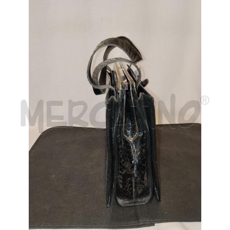 BORSA DONNA NERA VINTAGE IN PELLE DA RIV | Mercatino dell'Usato Catania stazione centrale 2