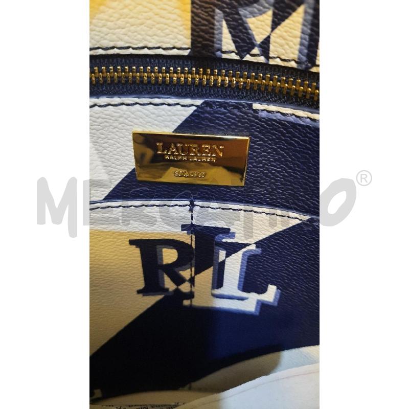 BORSA DONNA RALPH LAUREN  BLU E BIANCA  | Mercatino dell'Usato Catania stazione centrale 3
