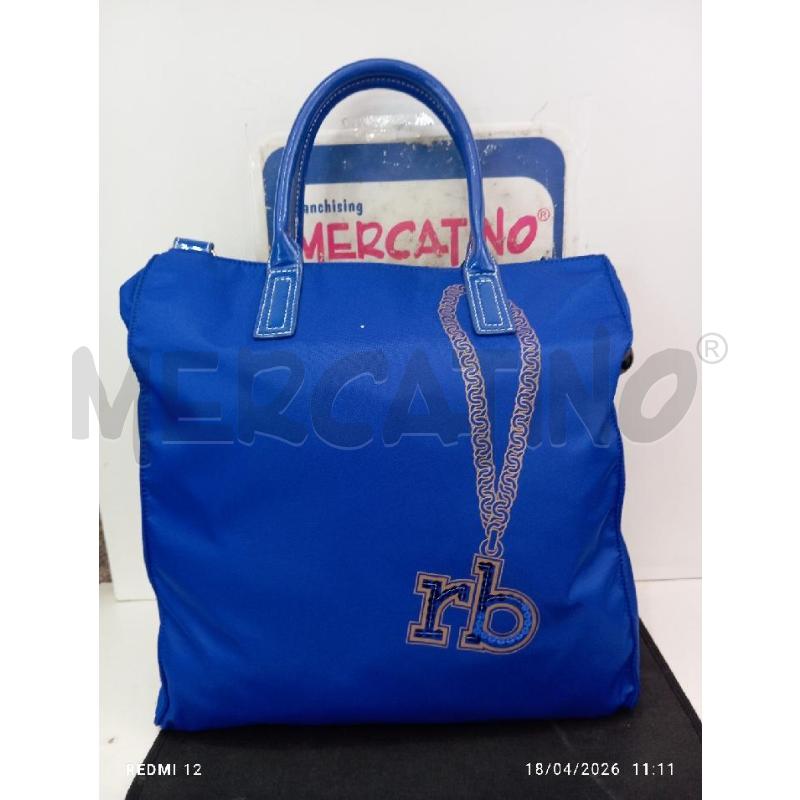 BORSA DONNA ROCCO BAROCCO CON TRACOLLA BLU ELETTRICO | Mercatino dell'Usato Catania stazione centrale 1