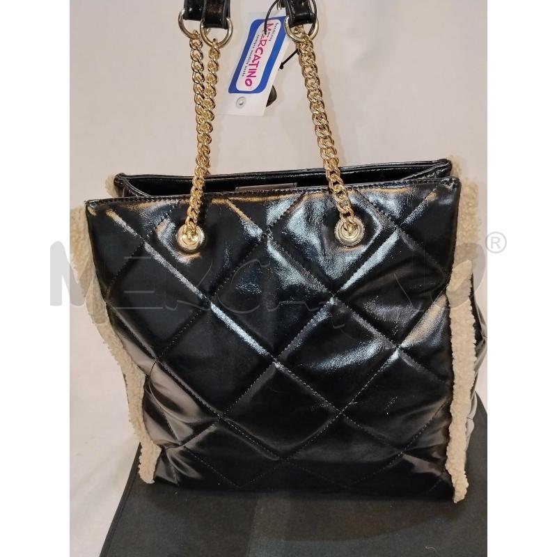 BORSA DONNA TWINSET NERA IN VERNICE TRAPUNTATA  | Mercatino dell'Usato Catania stazione centrale 3
