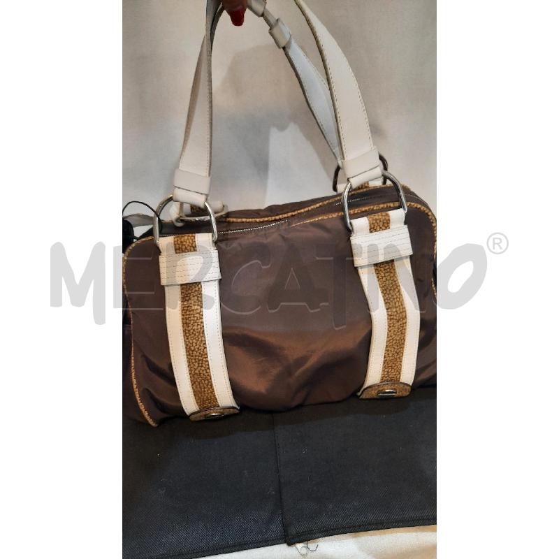 BORSA DONNA  BORBONESE MARRONE E BIANCA | Mercatino dell'Usato Catania stazione centrale 1