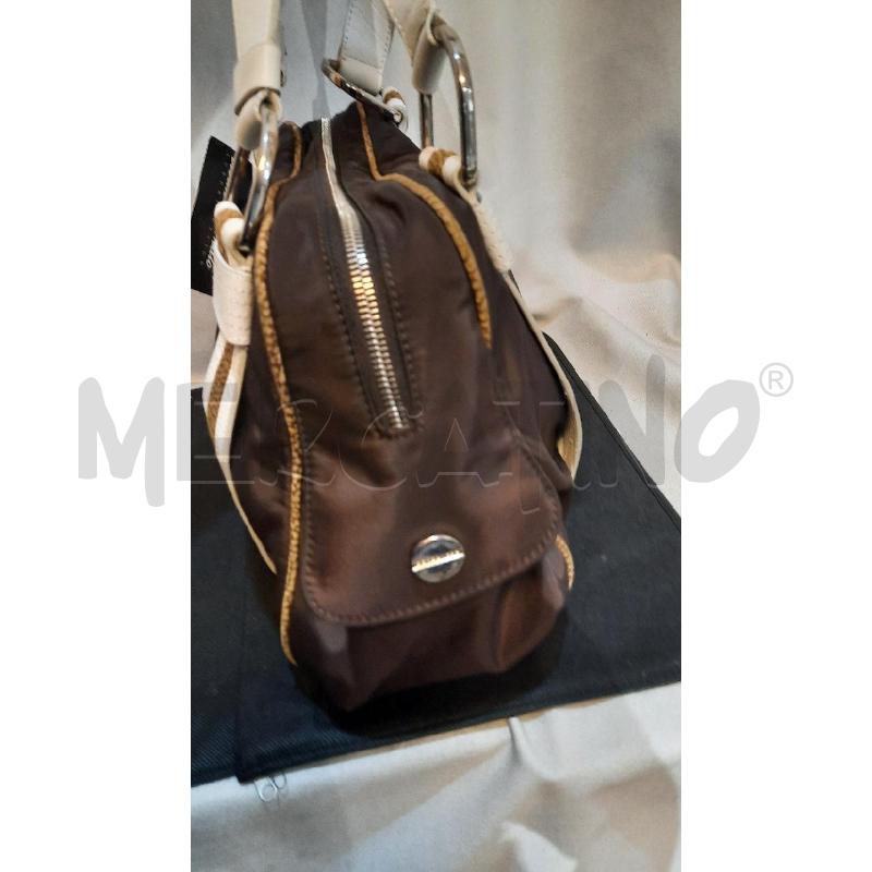 BORSA DONNA  BORBONESE MARRONE E BIANCA | Mercatino dell'Usato Catania stazione centrale 3