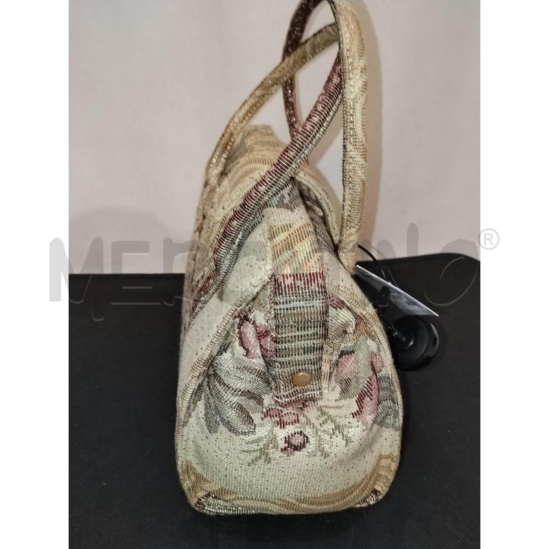 BORSETTA DONNA GATTINONI  BEIGE A FANTASIA IN TESSUTO  | Mercatino dell'Usato Catania stazione centrale 2