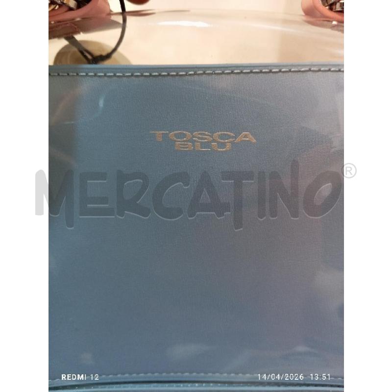 BORSETTA DONNA TRASPARENTE AZZURRA E ROSA TOSCA BLU  | Mercatino dell'Usato Catania stazione centrale 3