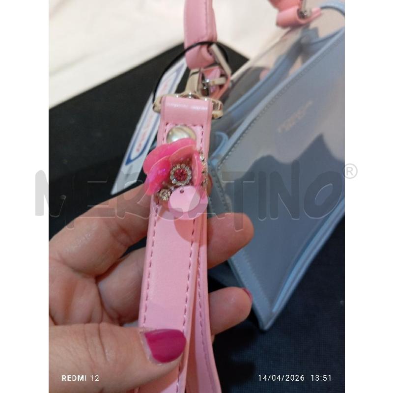 BORSETTA DONNA TRASPARENTE AZZURRA E ROSA TOSCA BLU  | Mercatino dell'Usato Catania stazione centrale 4