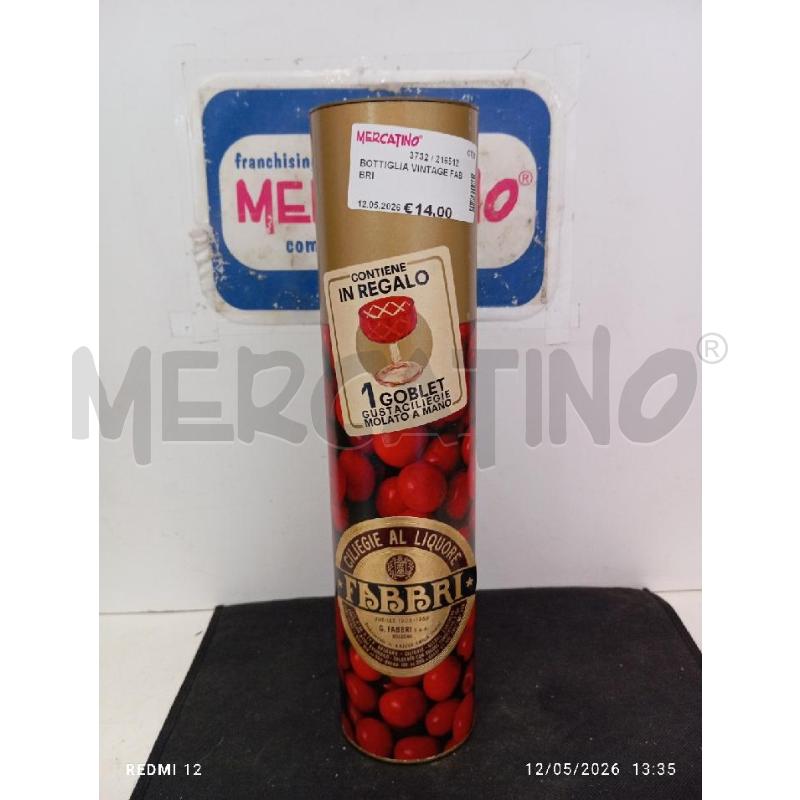 BOTTIGLIA VINTAGE FABBRI | Mercatino dell'Usato Catania stazione centrale 1