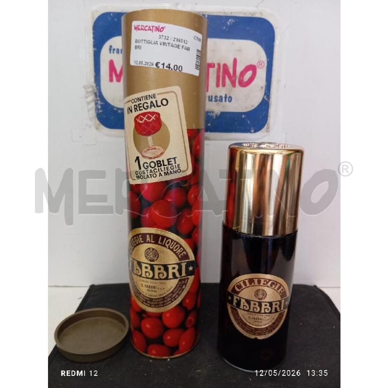 BOTTIGLIA VINTAGE FABBRI | Mercatino dell'Usato Catania stazione centrale 2