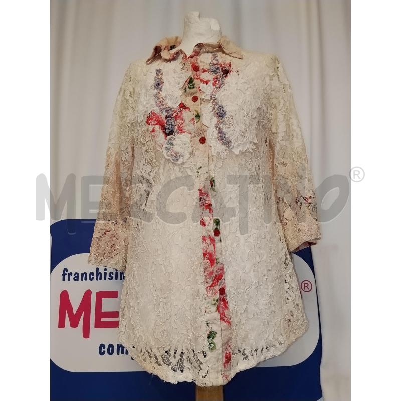 CAMICIA DONNA ANTICA SARTORIA BIANCA RICAMATA | Mercatino dell'Usato Catania stazione centrale 1