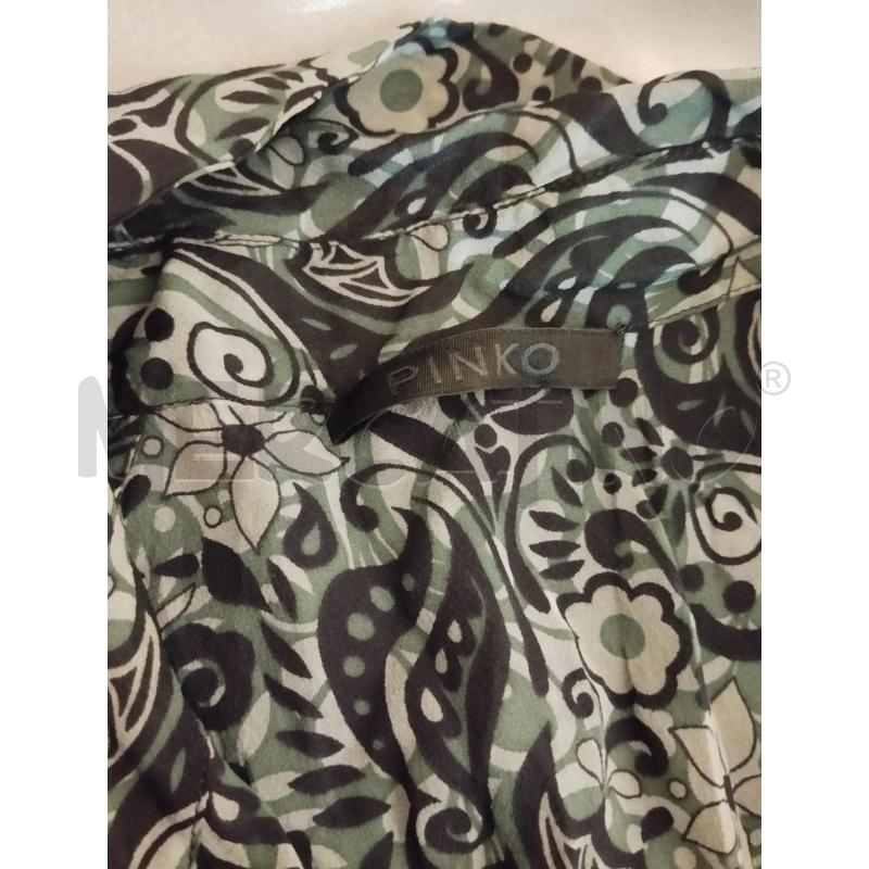 CAMICIA DONNA BODY PINKO VERDE A FANTASIA NERA | Mercatino dell'Usato Catania stazione centrale 4