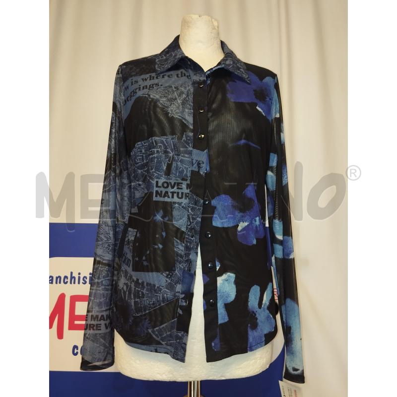 CAMICIA DONNA DESIGUAL BLU A FANTASIA | Mercatino dell'Usato Catania stazione centrale 1