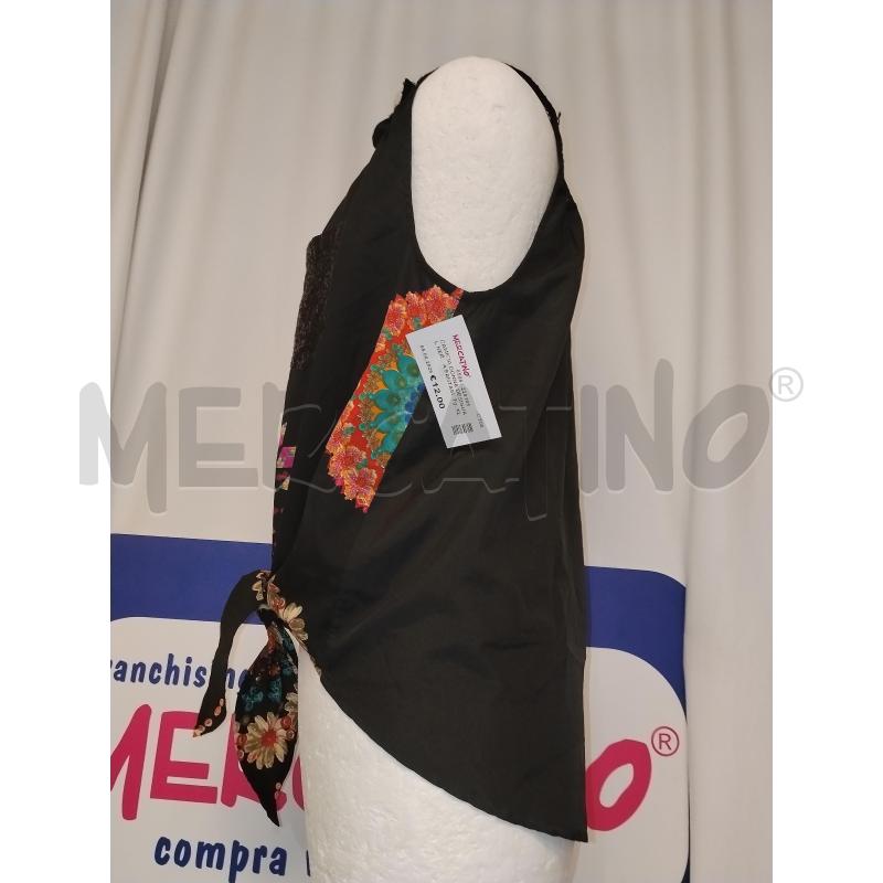 CAMICIA DONNA DESIGUAL NERA A FANTASIA | Mercatino dell'Usato Catania stazione centrale 2
