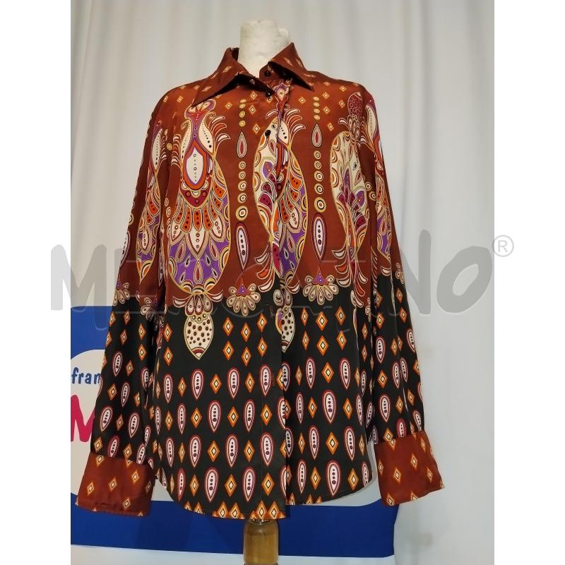 CAMICIA DONNA ELENA MIRO' MARRONE A FANTASIA  | Mercatino dell'Usato Catania stazione centrale 1