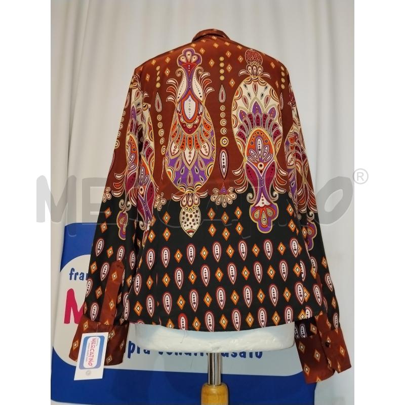 CAMICIA DONNA ELENA MIRO' MARRONE A FANTASIA  | Mercatino dell'Usato Catania stazione centrale 3
