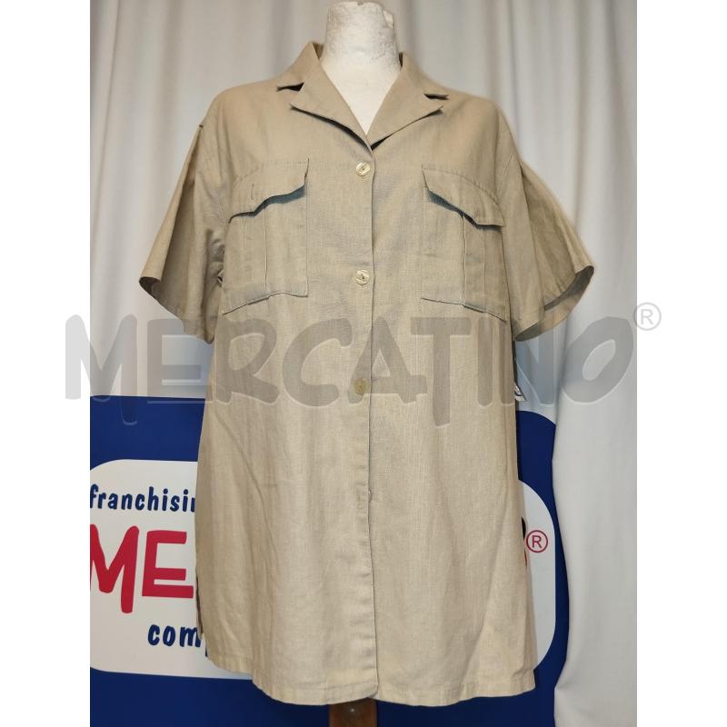 CAMICIA DONNA LINO E COTONE BEIGE | Mercatino dell'Usato Catania stazione centrale 1