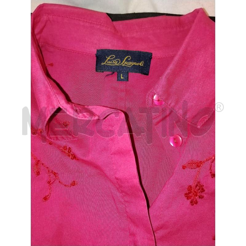 CAMICIA DONNA LUISA SPAGNOLI FUCSIA CON RICAMI | Mercatino dell'Usato Catania stazione centrale 4