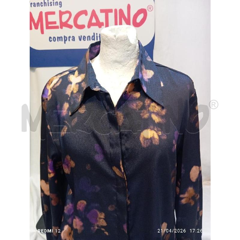 CAMICIA DONNA MANGO NERA  CON FIORI | Mercatino dell'Usato Catania stazione centrale 3
