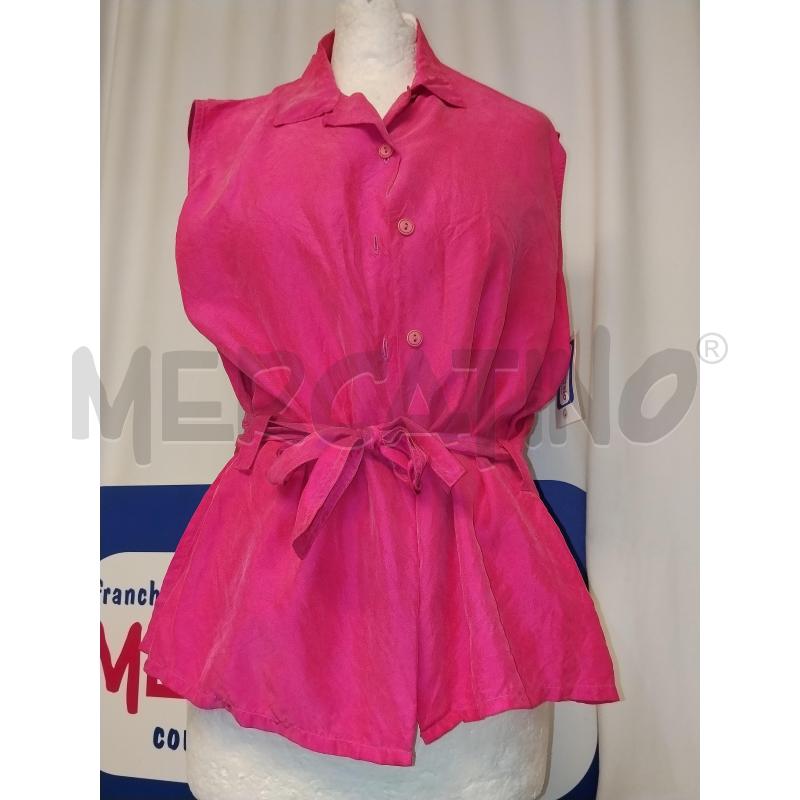 CAMICIA DONNA PURA SETA MADE IN ITALY FUCSIA | Mercatino dell'Usato Catania stazione centrale 1
