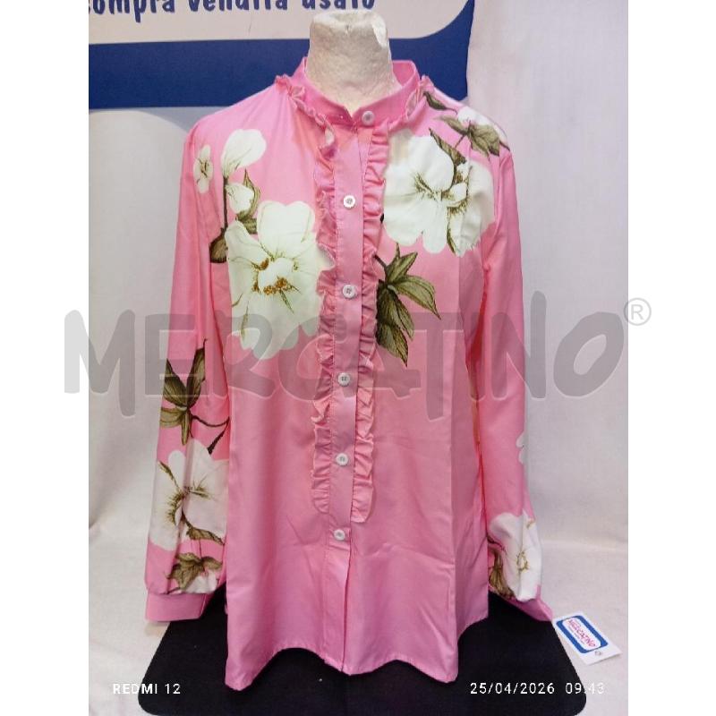 CAMICIA DONNA ROSA CON FIORI E VOILA | Mercatino dell'Usato Catania stazione centrale 1
