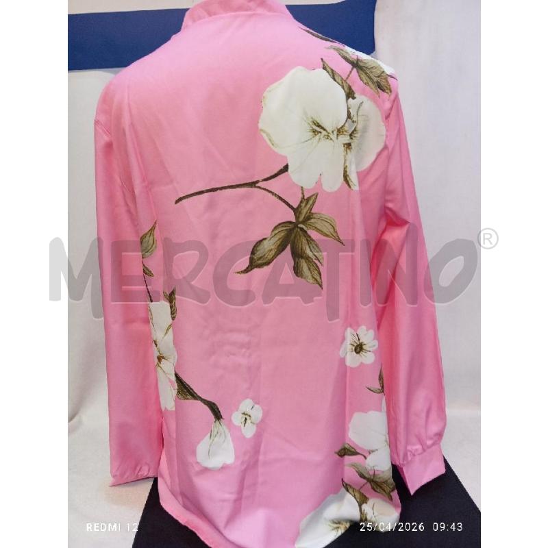 CAMICIA DONNA ROSA CON FIORI E VOILA | Mercatino dell'Usato Catania stazione centrale 3