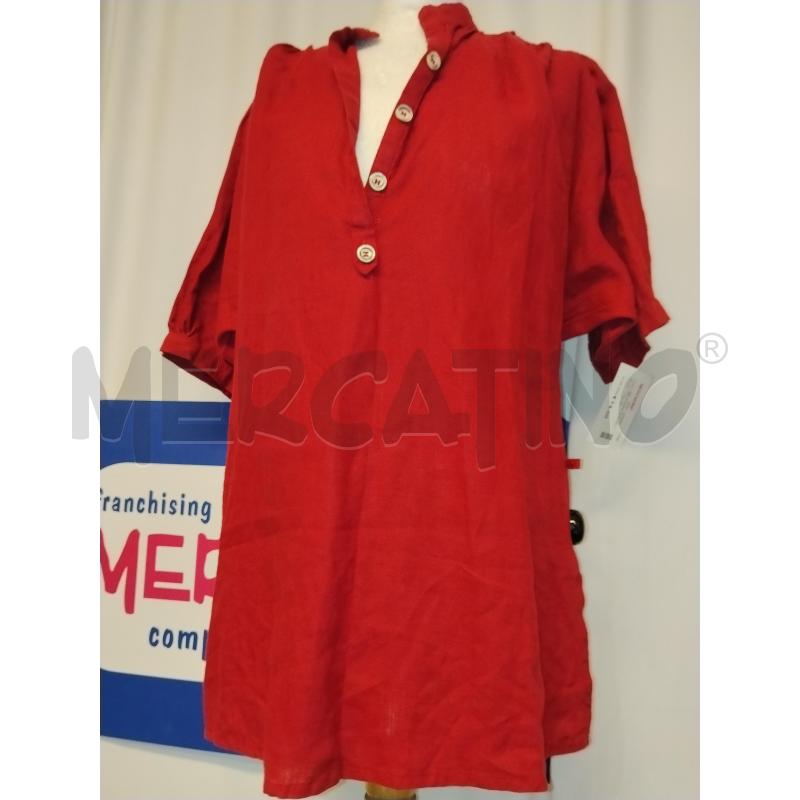 CAMICIA DONNA ROSSA IN LINO  | Mercatino dell'Usato Catania stazione centrale 1
