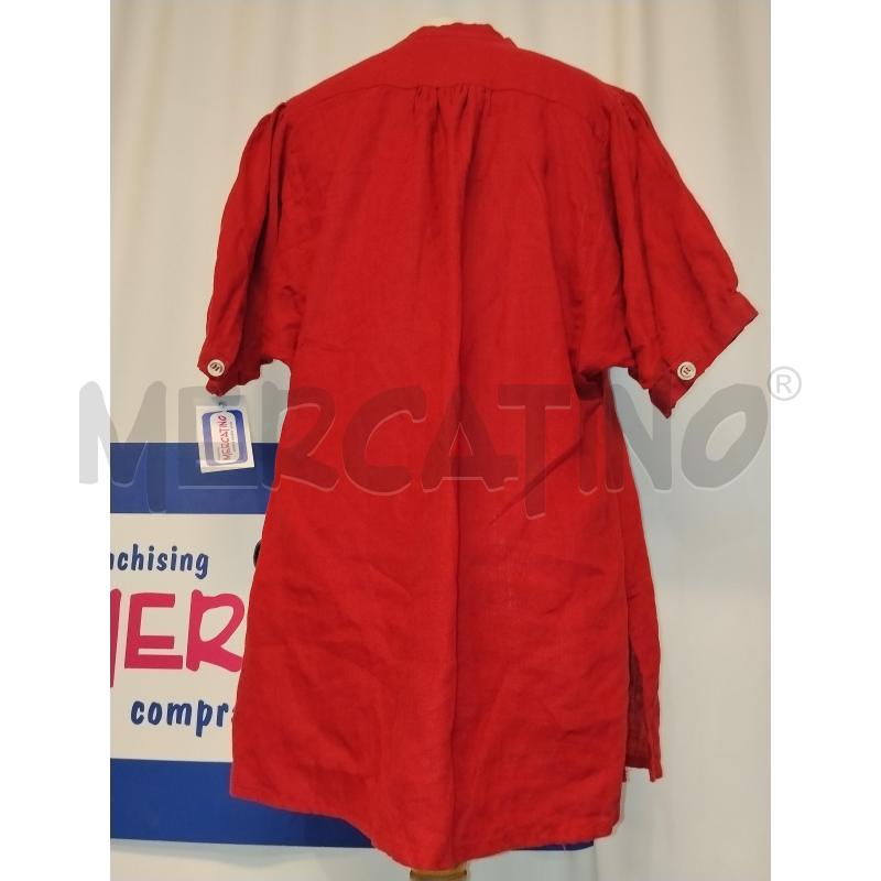CAMICIA DONNA ROSSA IN LINO  | Mercatino dell'Usato Catania stazione centrale 3