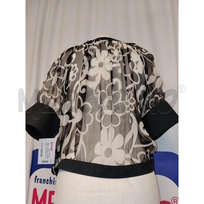CAMICIA DONNA TWINSET NERO A FANTASIA BIANO IN SETA | Mercatino dell'Usato Catania stazione centrale 3