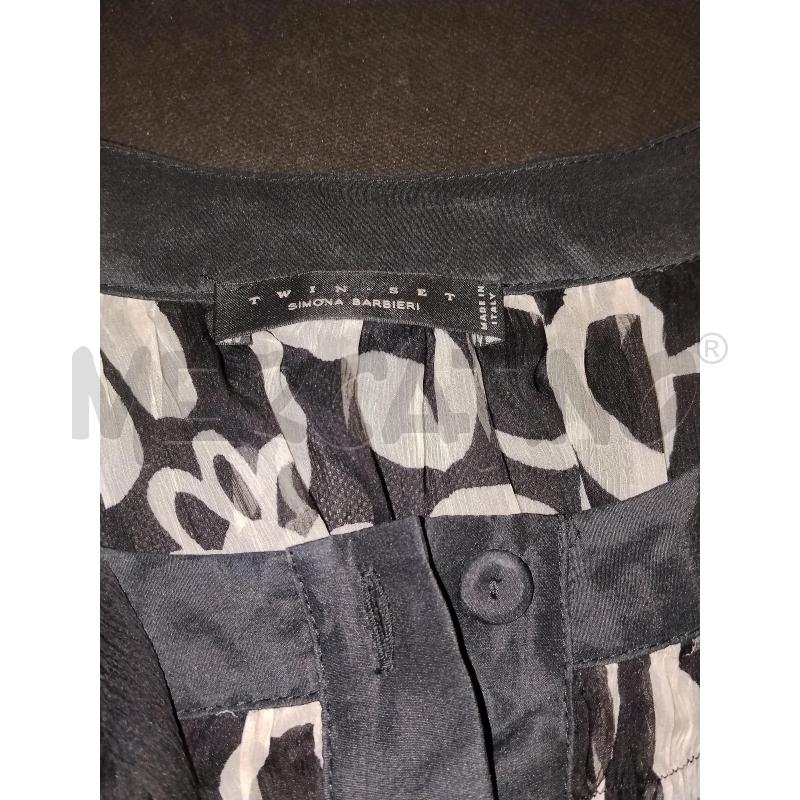 CAMICIA DONNA TWINSET NERO A FANTASIA BIANO IN SETA | Mercatino dell'Usato Catania stazione centrale 4