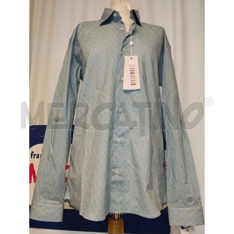 CAMICIA UOMO BIKKEMBERGS AZZURRA | Mercatino dell'Usato Catania stazione centrale 1