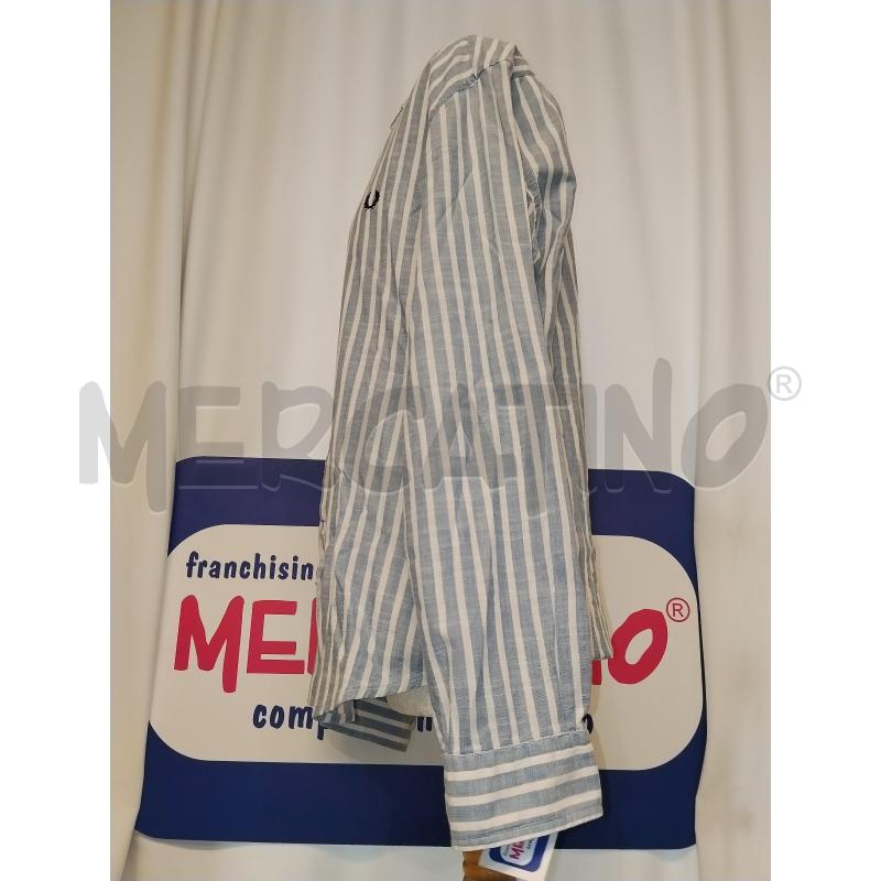 CAMICIA UOMO FRED PERRY A RIGHE BIANCO E AZZURRO | Mercatino dell'Usato Catania stazione centrale 2