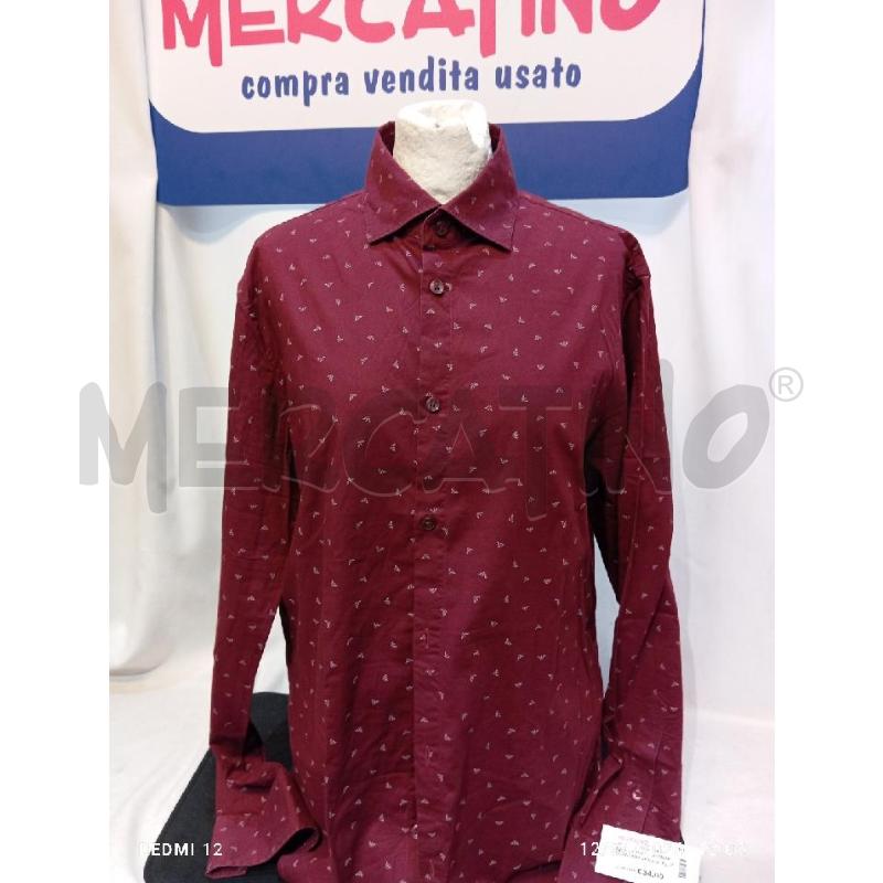 CAMICIA UOMO  ARMANI BORDEAUX | Mercatino dell'Usato Catania stazione centrale 1