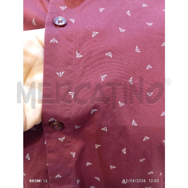 CAMICIA UOMO  ARMANI BORDEAUX | Mercatino dell'Usato Catania stazione centrale 2