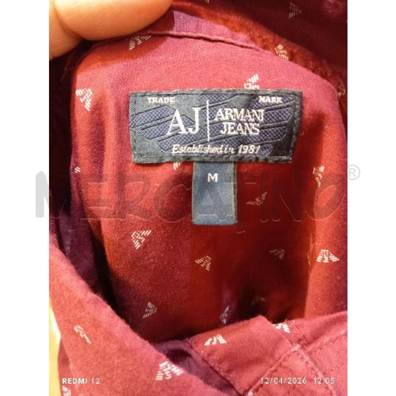 CAMICIA UOMO  ARMANI BORDEAUX | Mercatino dell'Usato Catania stazione centrale 4