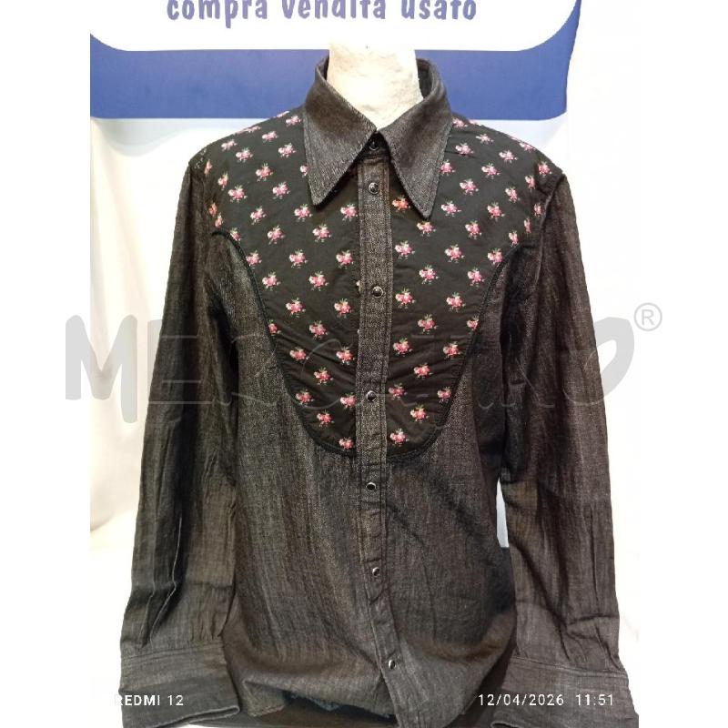 CAMICIA UOMO  DSQUARED2 NERA  CON FIORI | Mercatino dell'Usato Catania stazione centrale 1