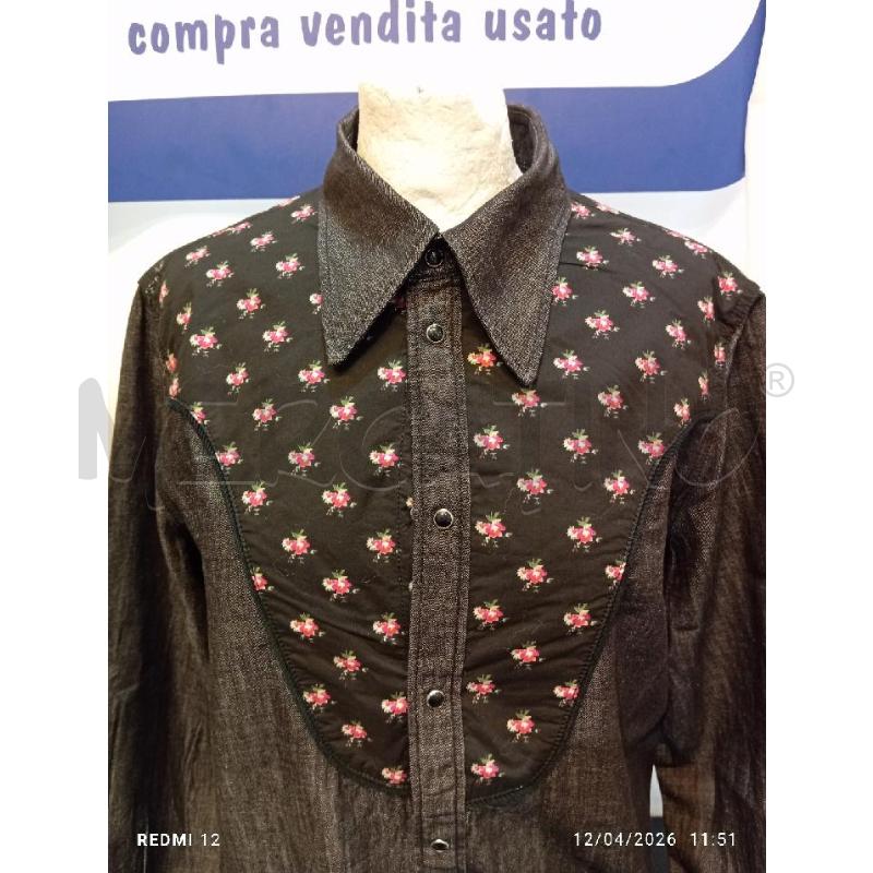 CAMICIA UOMO  DSQUARED2 NERA  CON FIORI | Mercatino dell'Usato Catania stazione centrale 2