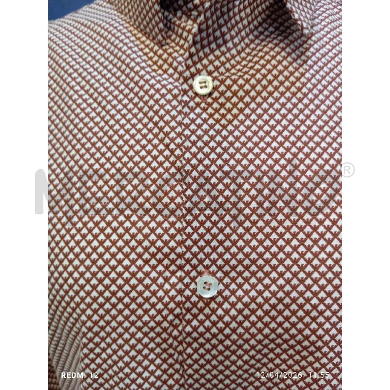 CAMICIA UOMO  EMPORIO ARMANI BORDEAUX A ROMBI | Mercatino dell'Usato Catania stazione centrale 3