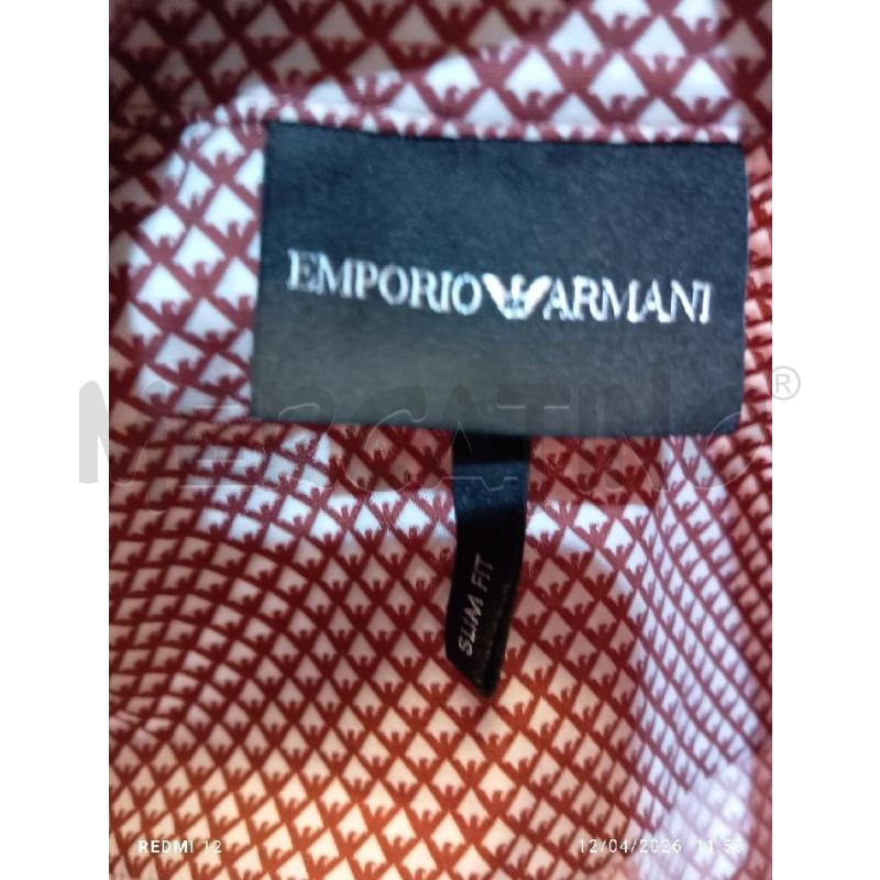 CAMICIA UOMO  EMPORIO ARMANI BORDEAUX A ROMBI | Mercatino dell'Usato Catania stazione centrale 4