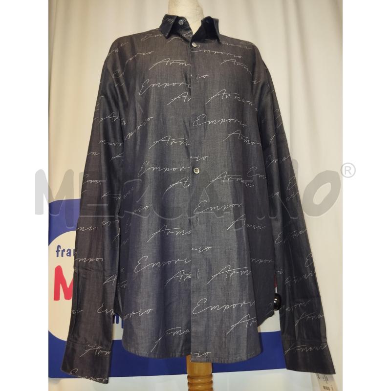 CAMICIA UOMO  EMPORIO ARMANI GRIGIO CON SCRITTA | Mercatino dell'Usato Catania stazione centrale 1