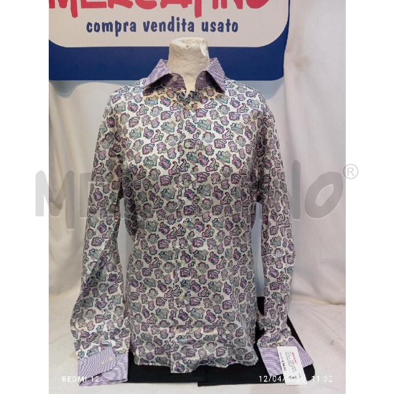 CAMICIA UOMO  ETRO VIOLA CON FIORI | Mercatino dell'Usato Catania stazione centrale 1