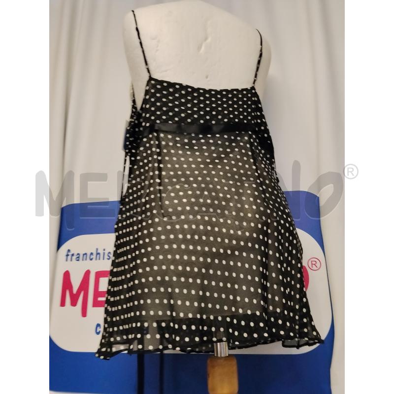 CANOTTA DONNA LUISA SPAGNOLI NERA A POIS | Mercatino dell'Usato Catania stazione centrale 3