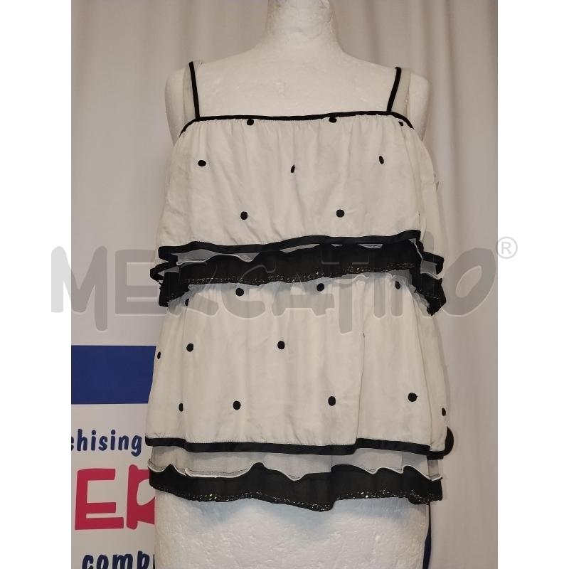CANOTTA DONNA MARK JACOBS BEIGE E NERA IN SETA | Mercatino dell'Usato Catania stazione centrale 1
