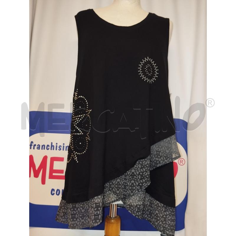 CANOTTA DONNA NERA DESIGUAL  | Mercatino dell'Usato Catania stazione centrale 1