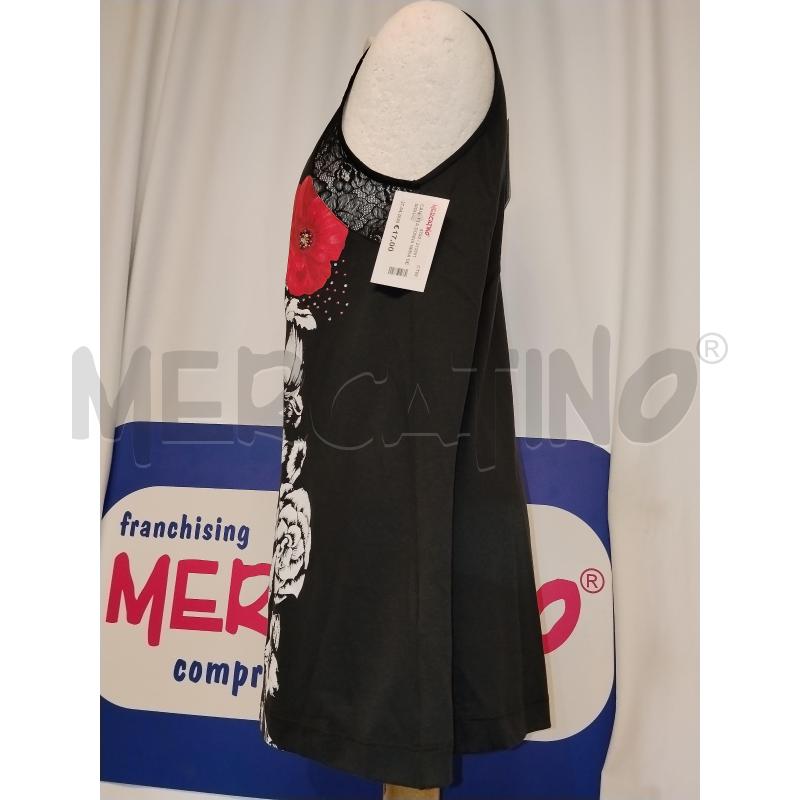 CANOTTA DONNA NERA DESIGUAL  | Mercatino dell'Usato Catania stazione centrale 2