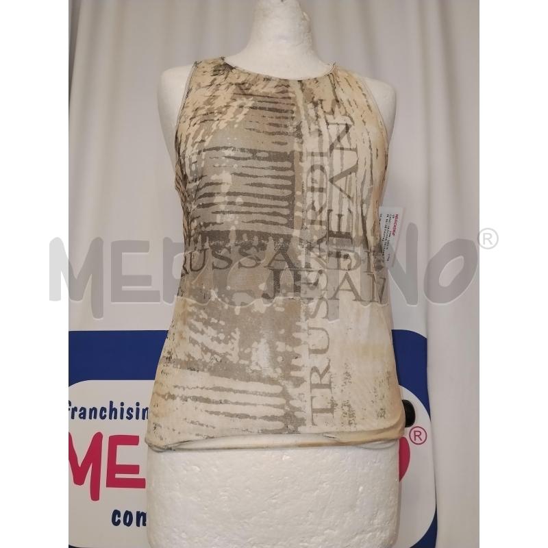 CANOTTA DONNA TRUSSARDI  BEIGE FANTASIA  | Mercatino dell'Usato Catania stazione centrale 1
