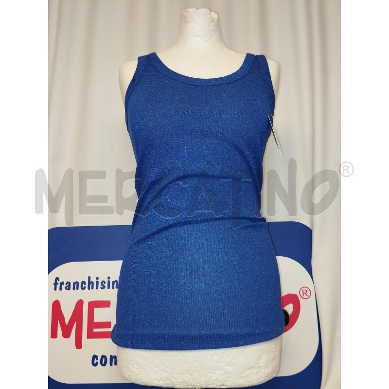 CANOTTA DONNA VICOLO BLU ELETTRICO LUREX  | Mercatino dell'Usato Catania stazione centrale 1