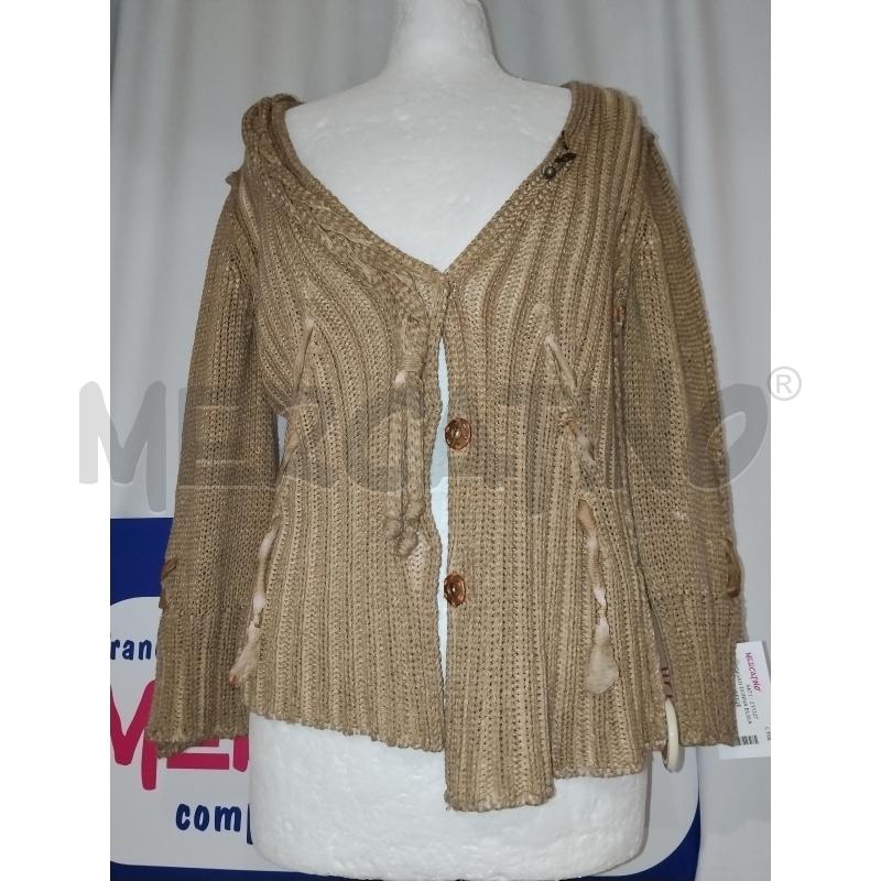 CARDIGAN DONNA ELISA CAVALETTI  BEIGE  | Mercatino dell'Usato Catania stazione centrale 1