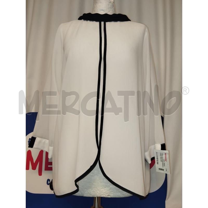 CASACCA DONNA BIANCA CON BORDI NERI | Mercatino dell'Usato Catania stazione centrale 1