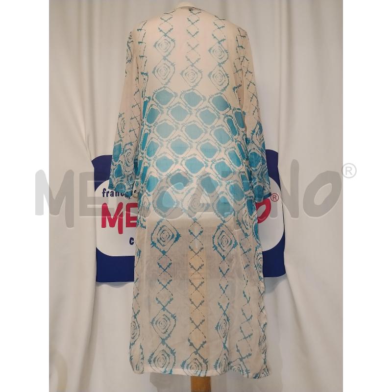 CASACCA DONNA COPRICOSTUME ROSSELLA CARRARA BIANCA A FANTASIA AZZURRA | Mercatino dell'Usato Catania stazione centrale 3