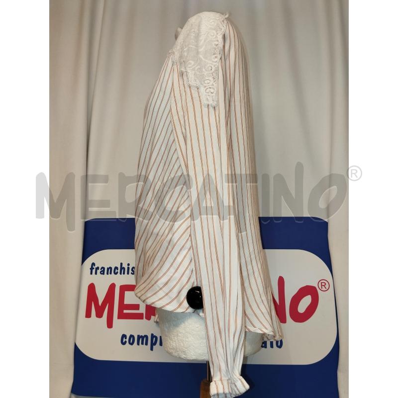 CASACCA DONNA PATRIZIA PEPE BIANCA A RIGHE ROSA | Mercatino dell'Usato Catania stazione centrale 2